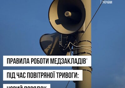 Правила роботи медзакладів під час повітряної тривоги